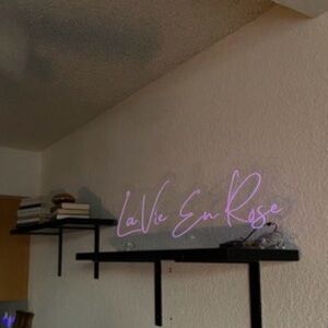 Pink Neon Wall Sign - 'La Vie En Rose'